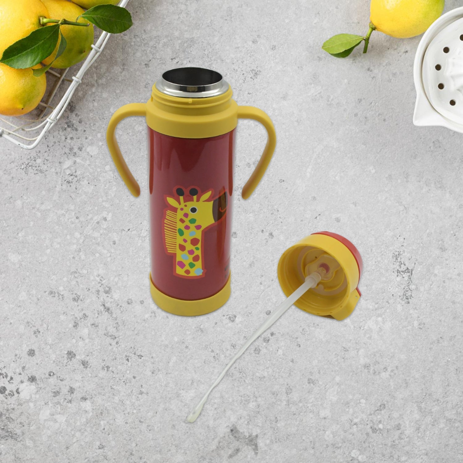 Vacuum Stainless Steel Water Bottle With Carry Handle & Straw Fridge Water Bottle Double Wall, Leak Proof, Rust Proof, Cold & Hot | Leak Proof | Office Bottle | Gym | Home | Kitchen | Hiking | Trekking | Travel Bottle (500 ML ) Vacuum Stainless Steel Water Bottle With Carry Handle & Straw Fridge Water Bottle Double Wall, Leak Proof, Rust Proof, Cold & Hot | Leak Proof | Office Bottle | Gym | Home | Kitchen | Hiking | Trekking | Travel Bottle (500 ML )